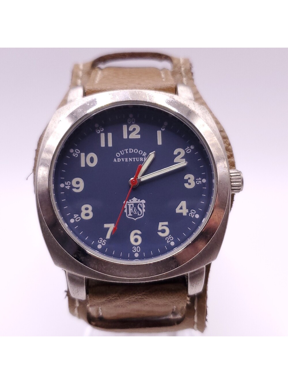 Field And Stream Outdoors Adventures Watch Men 40mm Blue Dial New Battery